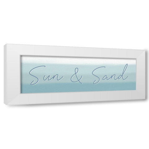 Sun And Sand White Modern Wood Framed Art Print by Allen, Kimberly