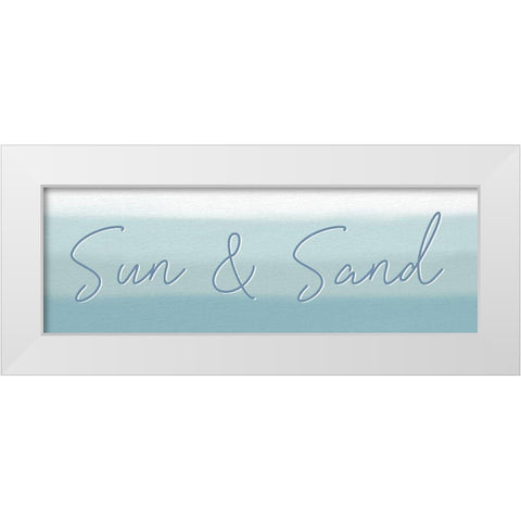 Sun And Sand White Modern Wood Framed Art Print by Allen, Kimberly