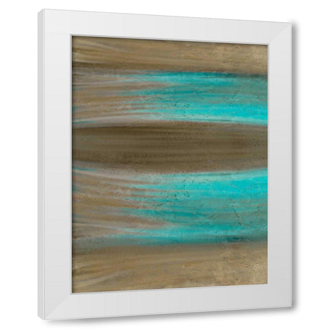 Turquoise Stream 1 White Modern Wood Framed Art Print by Allen, Kimberly
