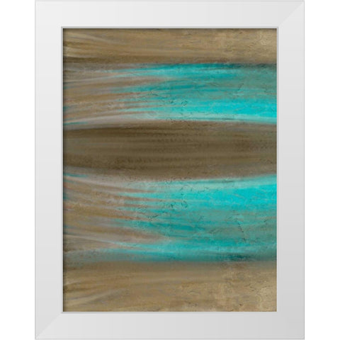 Turquoise Stream 1 White Modern Wood Framed Art Print by Allen, Kimberly