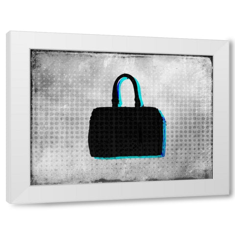 Purse Sillouette White Modern Wood Framed Art Print by Allen, Kimberly