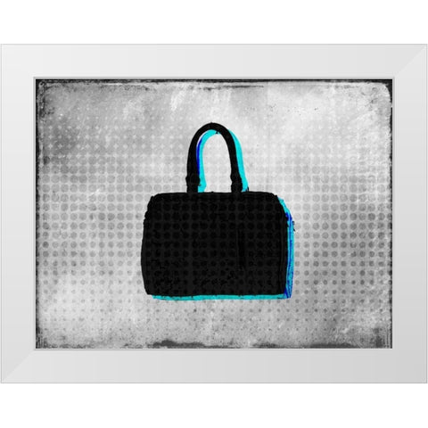 Purse Sillouette White Modern Wood Framed Art Print by Allen, Kimberly