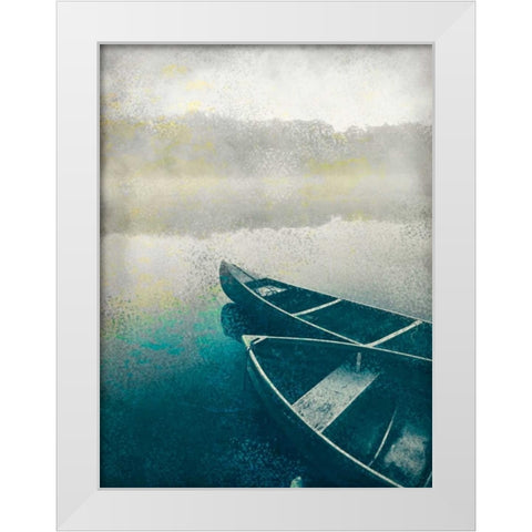 Lake Dusk White Modern Wood Framed Art Print by Allen, Kimberly