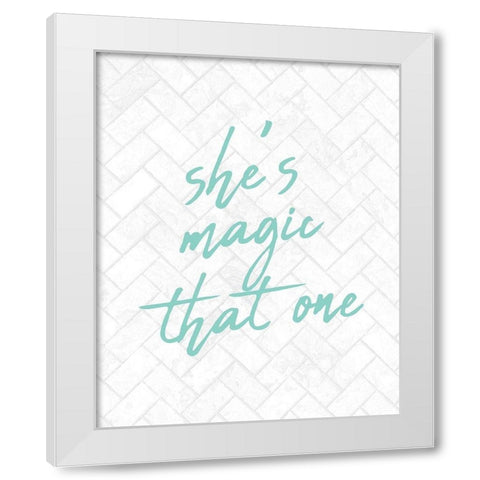 Magic White Modern Wood Framed Art Print by Kimberly, Allen