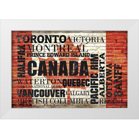 Canada White Modern Wood Framed Art Print by Kimberly, Allen