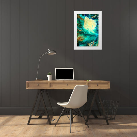 Teal Day 1 White Modern Wood Framed Art Print by Allen, Kimberly