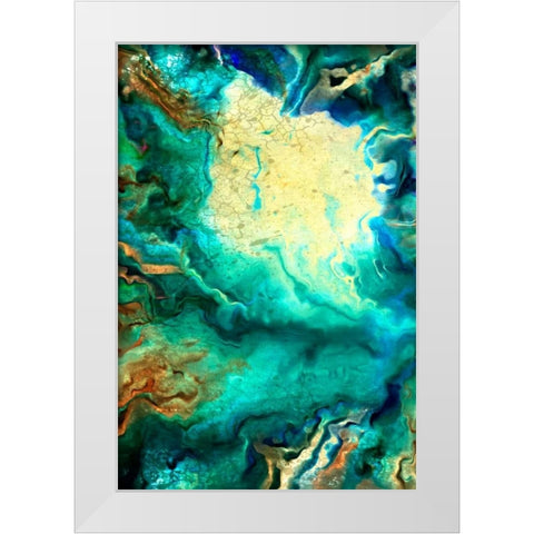 Teal Day 1 White Modern Wood Framed Art Print by Allen, Kimberly