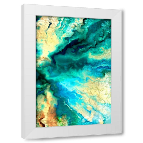 Teal Day 2 White Modern Wood Framed Art Print by Allen, Kimberly