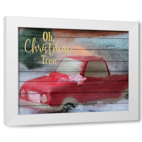 Oh Christmas Tree White Modern Wood Framed Art Print by Kimberly, Allen