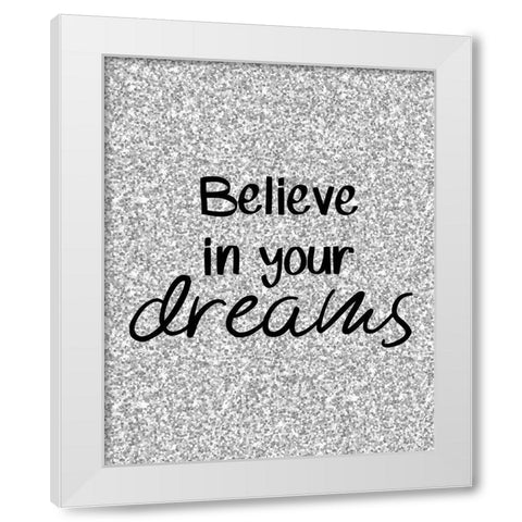 Dreams 2 White Modern Wood Framed Art Print by Kimberly, Allen