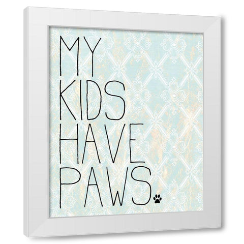My Kids White Modern Wood Framed Art Print by Kimberly, Allen