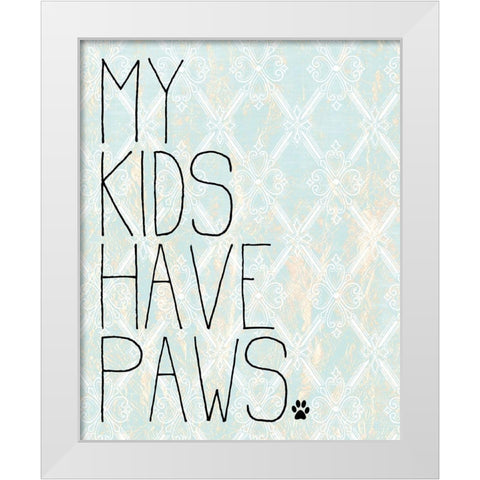 My Kids White Modern Wood Framed Art Print by Kimberly, Allen