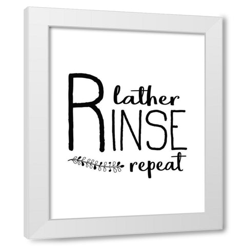 In the Bathroom 2 White Modern Wood Framed Art Print by Kimberly, Allen