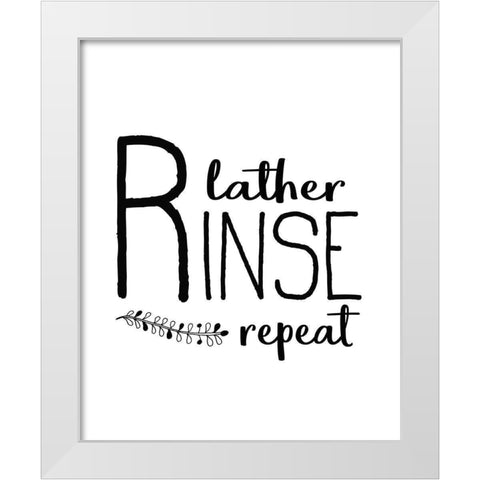 In the Bathroom 2 White Modern Wood Framed Art Print by Kimberly, Allen
