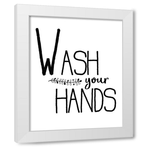 In the Bathroom 3 White Modern Wood Framed Art Print by Kimberly, Allen