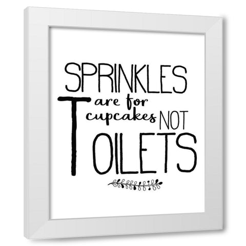 In the Bathroom 4 White Modern Wood Framed Art Print by Kimberly, Allen