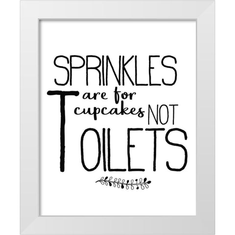 In the Bathroom 4 White Modern Wood Framed Art Print by Kimberly, Allen