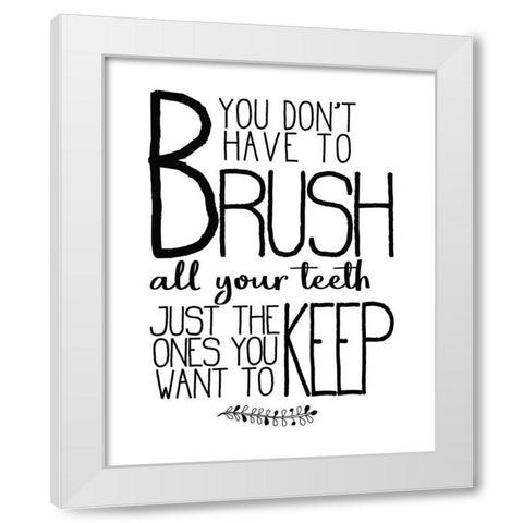 In the Bathroom 6 White Modern Wood Framed Art Print by Kimberly, Allen