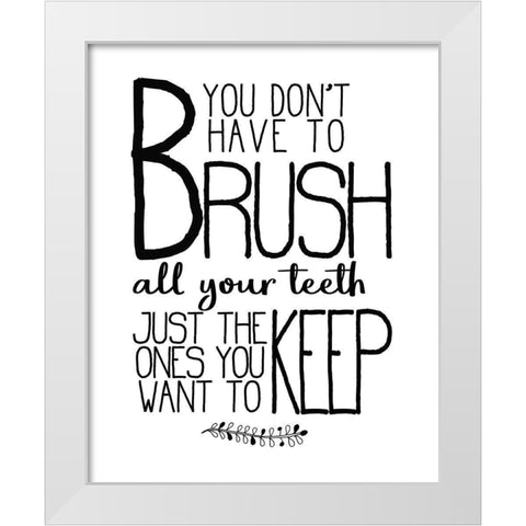 In the Bathroom 6 White Modern Wood Framed Art Print by Kimberly, Allen