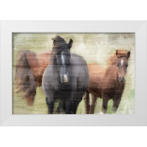 My Three White Modern Wood Framed Art Print by Kimberly, Allen