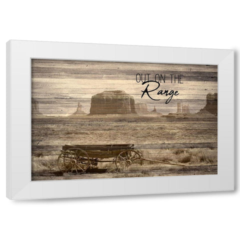 Out on the Range White Modern Wood Framed Art Print by Kimberly, Allen