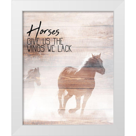 The Wings We Lack White Modern Wood Framed Art Print by Kimberly, Allen