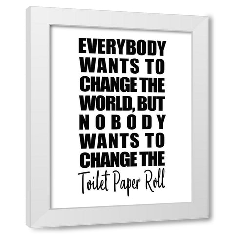 Change White Modern Wood Framed Art Print by Kimberly, Allen