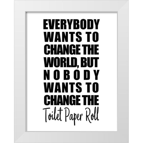 Change White Modern Wood Framed Art Print by Kimberly, Allen