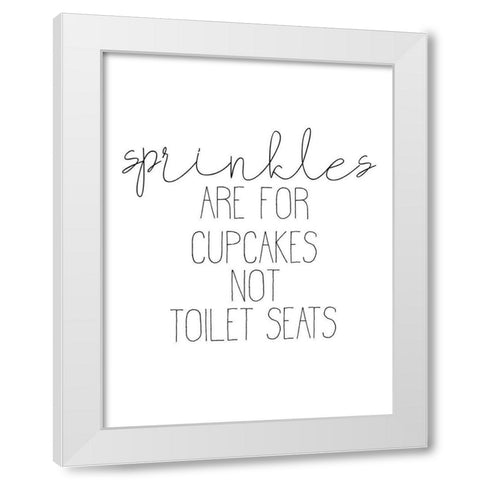 Sprinkles White Modern Wood Framed Art Print by Kimberly, Allen
