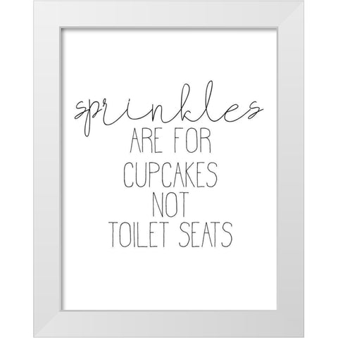 Sprinkles White Modern Wood Framed Art Print by Kimberly, Allen