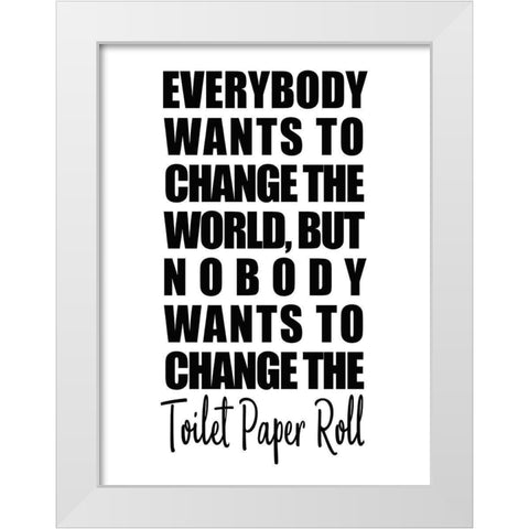Change White Modern Wood Framed Art Print by Kimberly, Allen