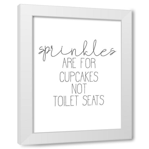 Sprinkles White Modern Wood Framed Art Print by Kimberly, Allen
