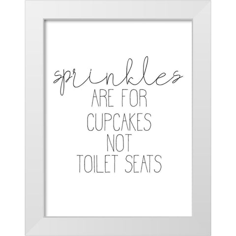 Sprinkles White Modern Wood Framed Art Print by Kimberly, Allen