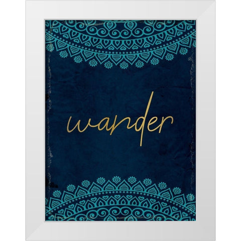 Lets Wander 2 White Modern Wood Framed Art Print by Kimberly, Allen