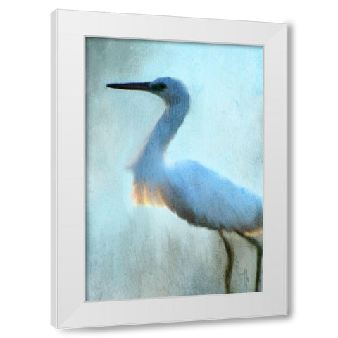 Blue White Modern Wood Framed Art Print by Kimberly, Allen