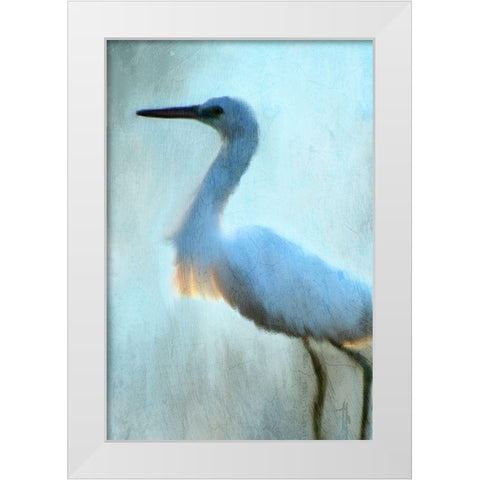 Blue White Modern Wood Framed Art Print by Kimberly, Allen