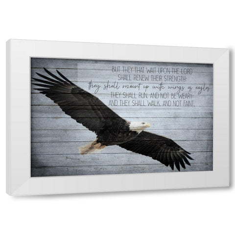Wings as Eagles White Modern Wood Framed Art Print by Kimberly, Allen
