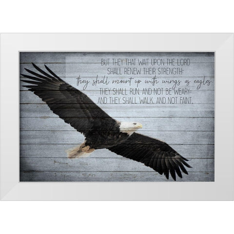 Wings as Eagles White Modern Wood Framed Art Print by Kimberly, Allen