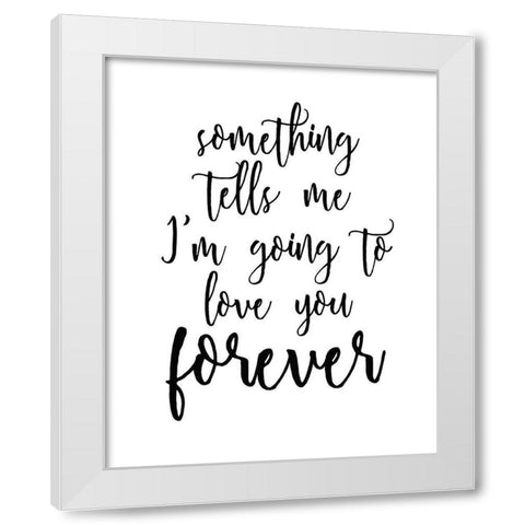 Forever White BG White Modern Wood Framed Art Print by Kimberly, Allen