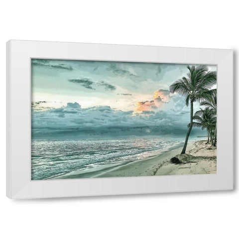 Seaside White Modern Wood Framed Art Print by Kimberly, Allen