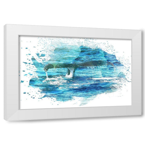 Splash 2 White Modern Wood Framed Art Print by Kimberly, Allen