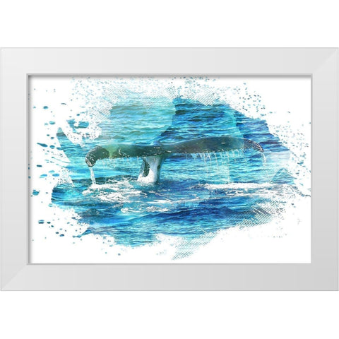 Splash 2 White Modern Wood Framed Art Print by Kimberly, Allen