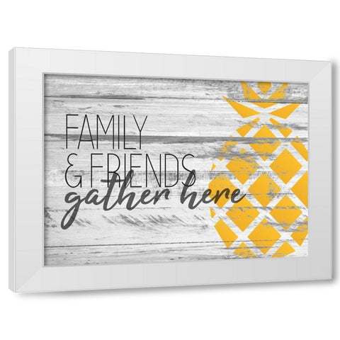 Family and Friends White Modern Wood Framed Art Print by Kimberly, Allen