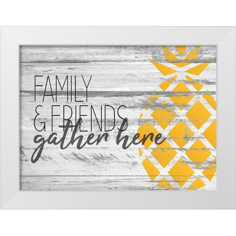 Family and Friends White Modern Wood Framed Art Print by Kimberly, Allen