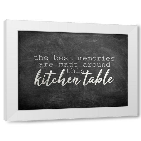 Kitchen Table White Modern Wood Framed Art Print by Kimberly, Allen