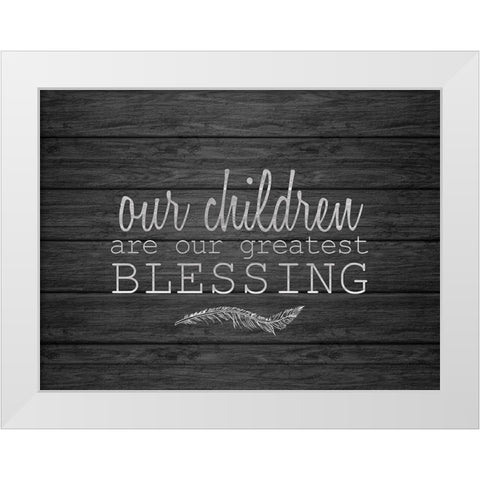 Our Children White Modern Wood Framed Art Print by Kimberly, Allen