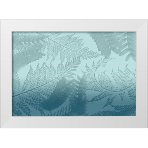 Ombre Palms 2 White Modern Wood Framed Art Print by Kimberly, Allen