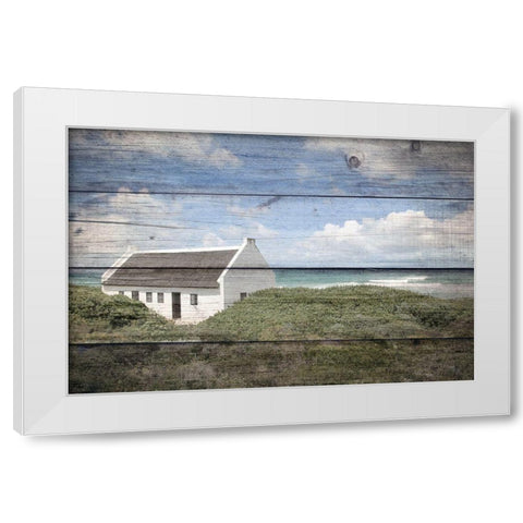 Seaside Cottage White Modern Wood Framed Art Print by Kimberly, Allen
