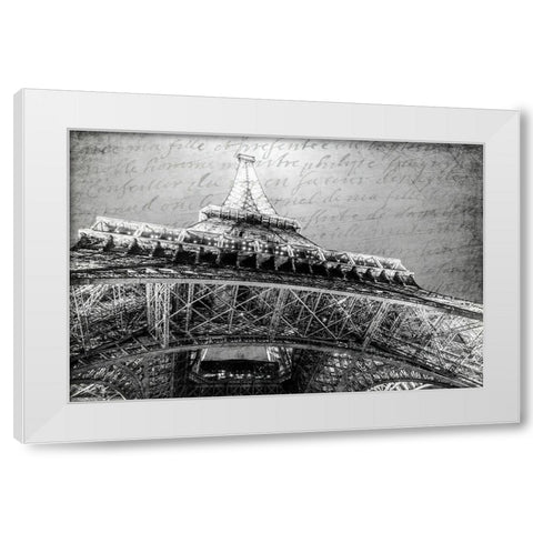 Paris Black and White White Modern Wood Framed Art Print by Kimberly, Allen