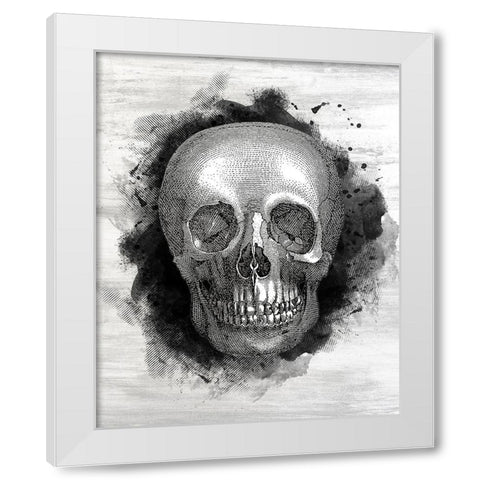 Skull White Modern Wood Framed Art Print by Kimberly, Allen